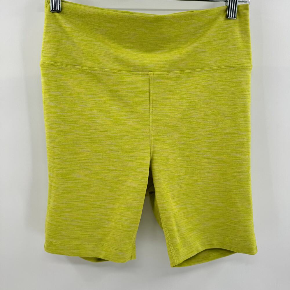 Outdoor Voices Flow 7" Biker Shorts Sz L Bright Chartreuse Yellow High Waist